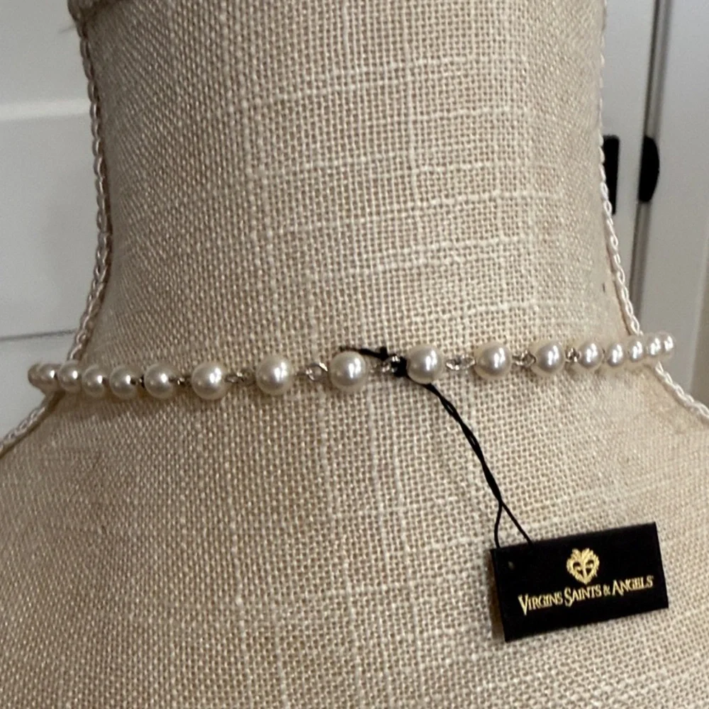 VSA EVITA CLOISTER TREE OF LIFE WITH PEARL BEADED NECKLACE - NWT - Picture 7 of 10